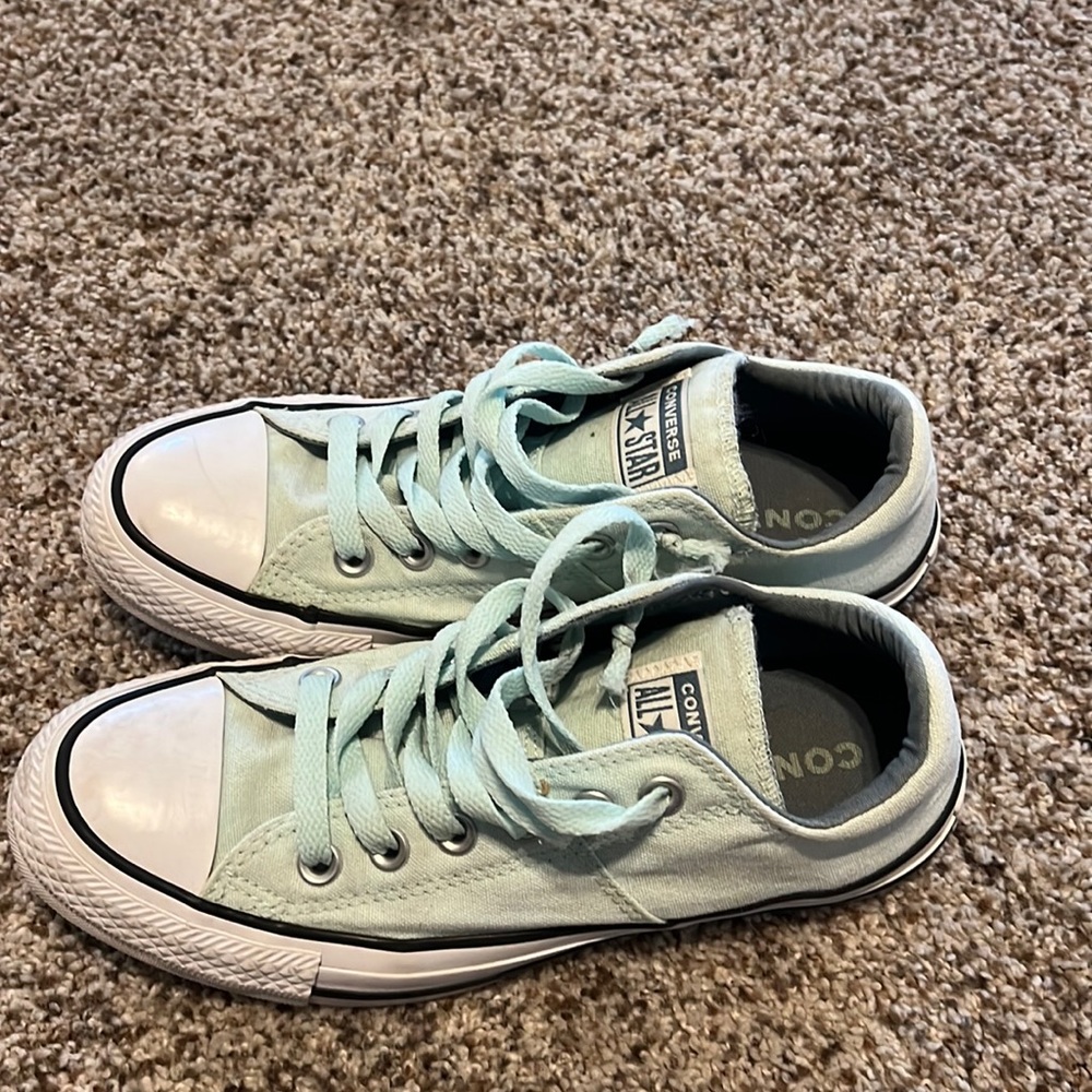 Low top mint colored Converse